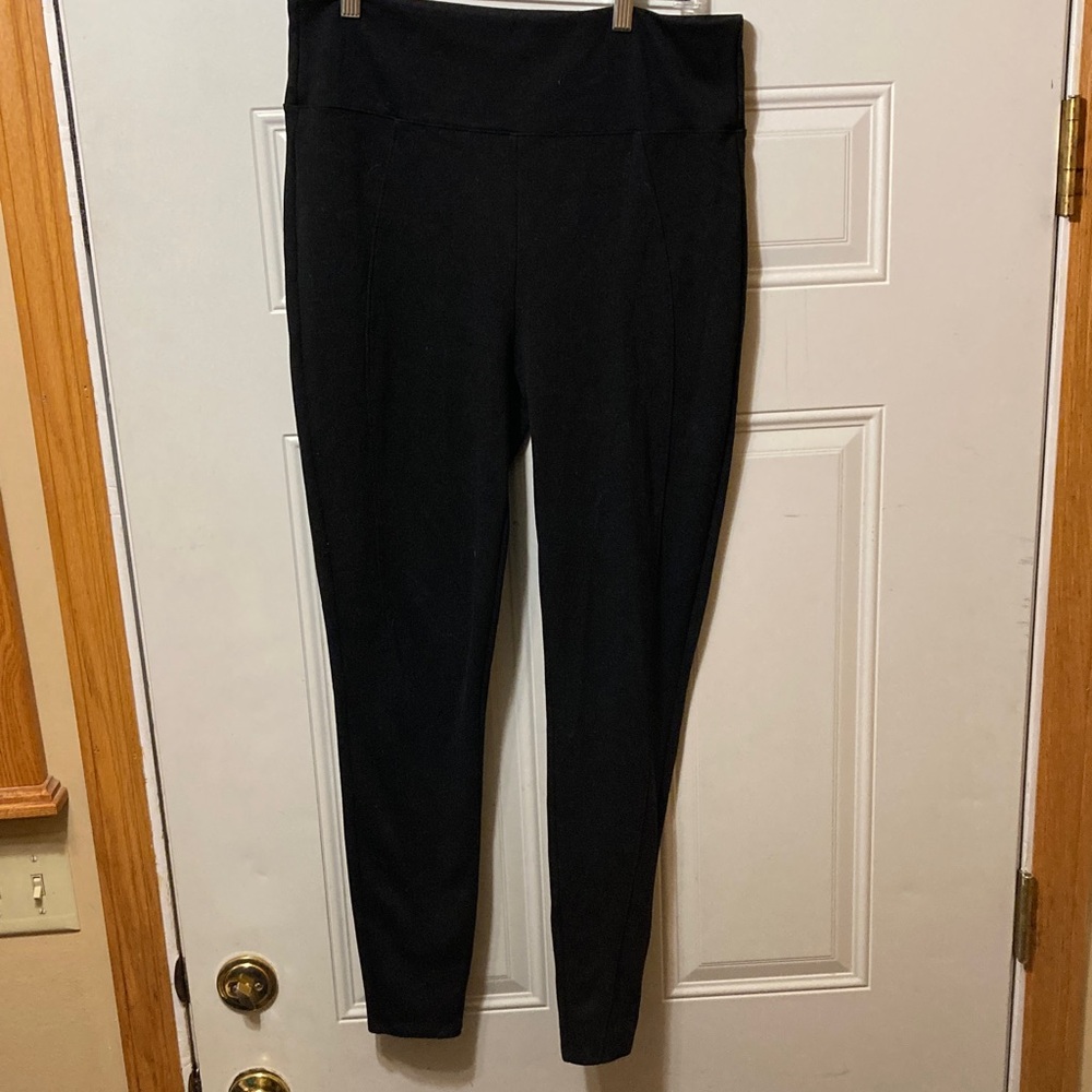 Assets by Spanx Women's Black High-Waisted Pants 1X